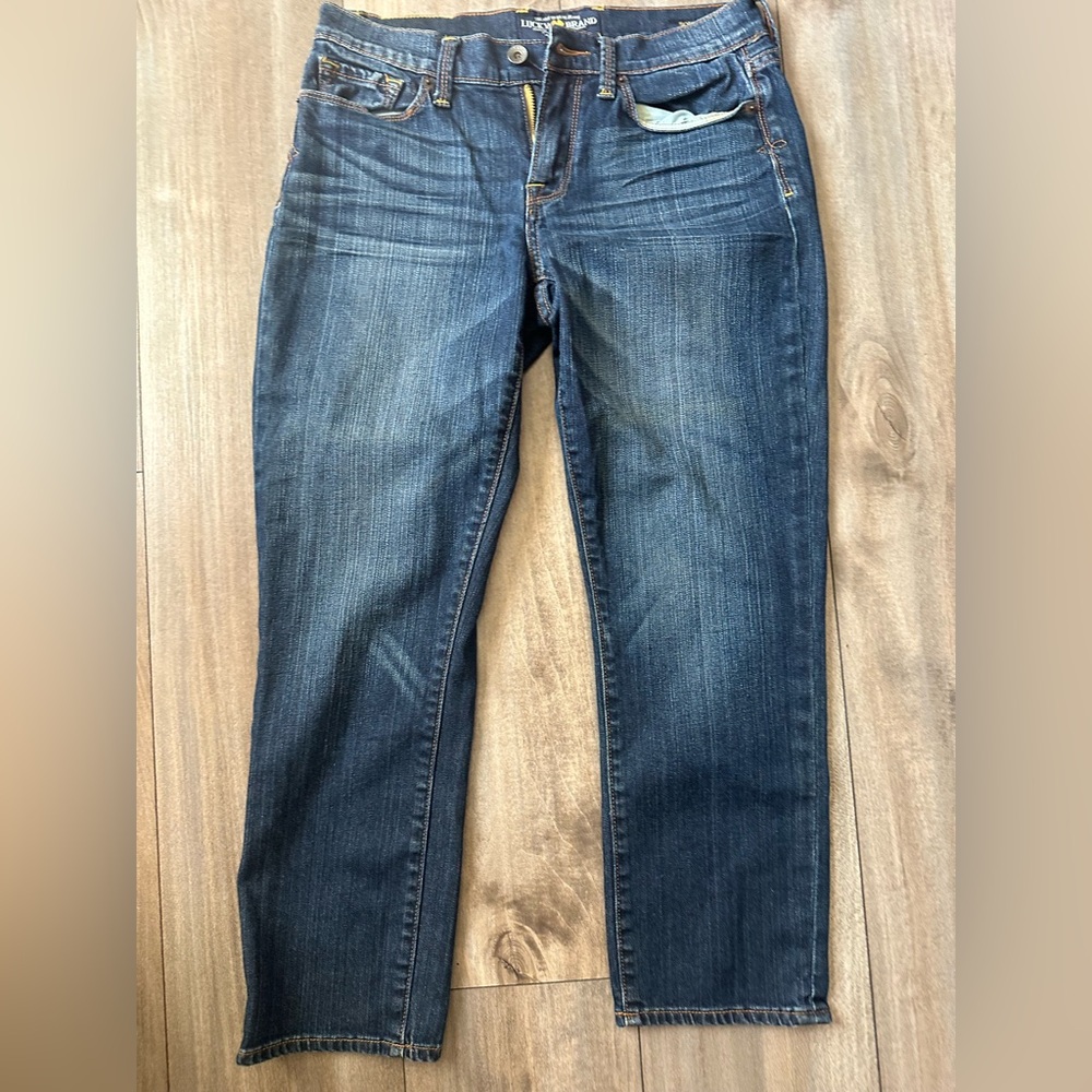 Lucky Brand Dark Blue Straight Leg Jeans Sofía capri